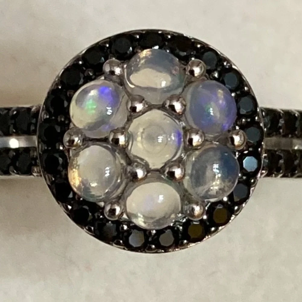 Opal & Black Spinel